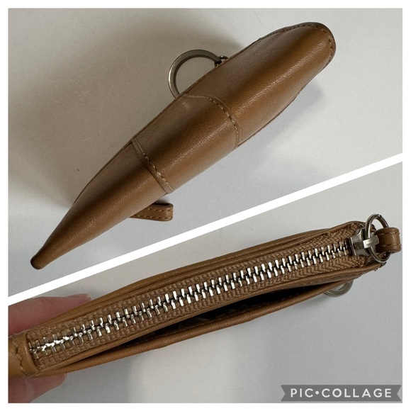 Coach Vintage Leather Keychain Card Wallet Tan - Picture 15 of 17